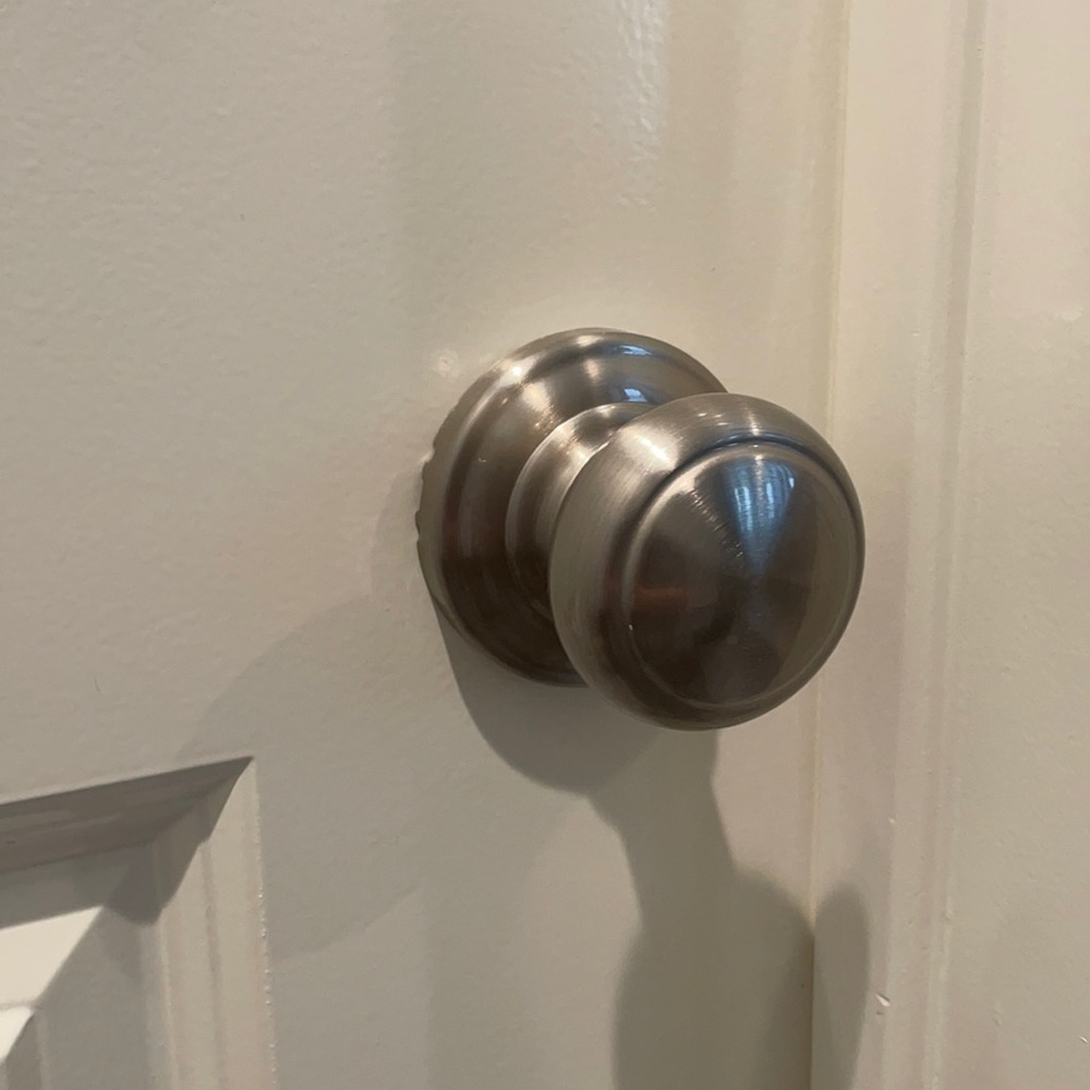 The Schlage Plymouth Satin Chrome Knob